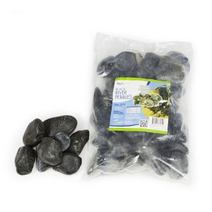 Decorative River Pebbles Black - 22lb Bag