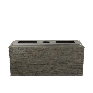 Stacked Slate Wall Base 13" H (33 cm)