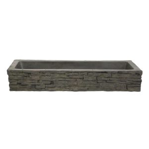 Stacked Slate Wall Topper Straight Quad-Spill