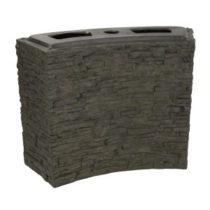 Stacked Slate Wall Base Curved 26" H (66 cm)