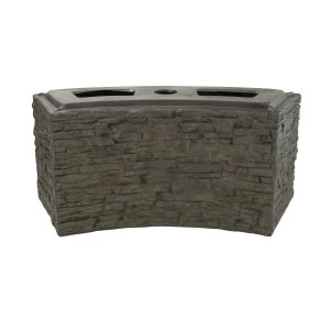 Stacked Slate Wall Base Curved 13" H (33 cm)
