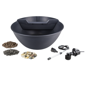 AquaGarden Mini Pond Kit - Steel Gray