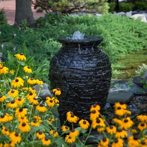 Stacked Slate Urn 33.5" H (85 cm)