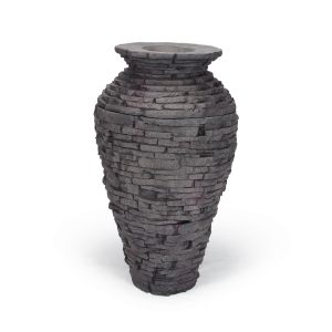 Stacked Slate Urn 33.5" H (85 cm)