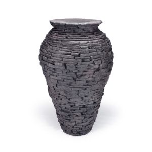 Stacked Slate Urn 55" H (140 cm)